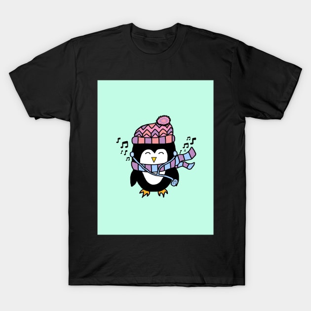 Musical Penguin T-Shirt by hxrtsy